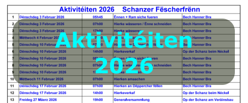 Aktivitéiten 2026